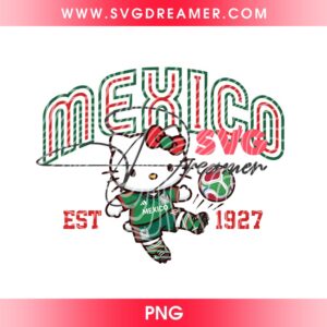 Hello Kitty Mexico Player FIFA 2026 PNG, World Cup 2026 Sanrio Hello Kitty PNG, Cute Hello Kitty Mexican PNG 1