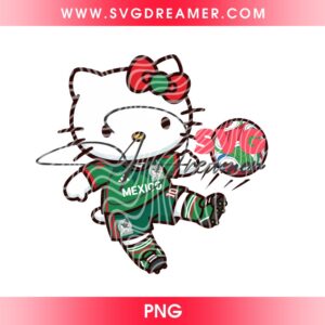 Hello Kitty Mexico Player FIFA 2026 PNG, World Cup 2026 Sanrio Hello Kitty PNG, Cute Hello Kitty Mexican PNG 2