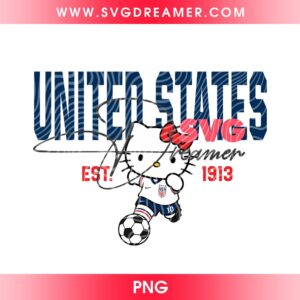 Hello Kitty USA Soccer PNG, Hello Kitty World Cup 2026 PNG