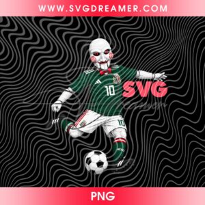 Horror Jigsaw Mexico Soccer 2026 PNG, FIFA World Cup Horror Billy The Puppet Mexico Soccer Player PNG