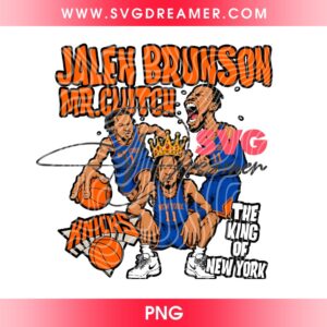 Jalen Brunson Mr Clutch King of New York Knicks PNG Design, Brunson 11 Championship PNG File, NY Knicks 2026 Champions Shirt Design PNG