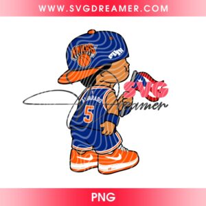 Jose Alvarado 5 New York Knicks PNG File, Jose Alvarado Knicks NBA Finals 2026 PNG Design, Puerto Rico Flag Basketball PNG