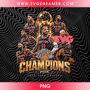 Knicks Champions PNG Halftone Design, New York Basketball Fan Shirt Design PNG, NBA Finals 2026 NY Knicks PNG