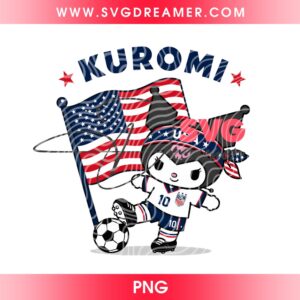 Kuromi Fan USA Soccer PNG, FIFA World Cup 2026 America Sanrio Kuromi PNG