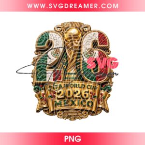 Mexico FIFA World Cup 2026 Fan Art PNG, El Tri 3D Emblem Badge Mexico Soccer Shirt Design PNG 1
