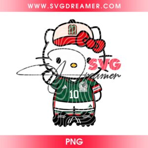 Mexico Hello Kitty Soccer Player PNG, FIFA World Cup 2026 Mexico PNG, Hello Kitty World Cup PNG