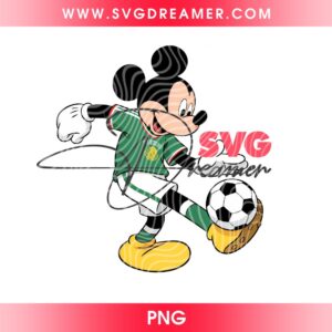 Mexico Soccer Mickey Player PNG, FIFA World Cup 2026 Disney Mouse Mexico Team PNG