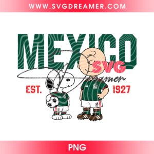 Mexico Soccer Snoopy And Friends PNG, Peanuts Snoopy Charlie Brown Mexico Soccer Team FIFA World Cup 2026 PNG