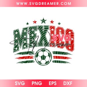 Mexico Soccer World Cup Fan Art SVG PNG Files, FIFA World Cup 2026 Mexico SVG PNG Files