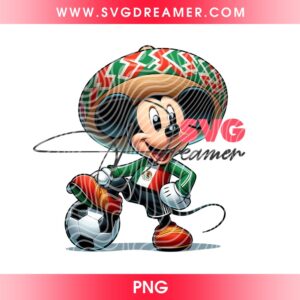Mickey Mouse Mexico Soccer 2026 PNG, FIFA World Cup 2026 Disney Mickey Mexico PNG