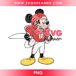 Mickey Mouse Rosemead Rebels Football Player PNG