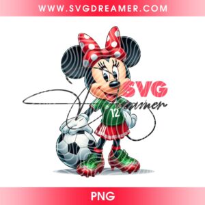 Minnie Mouse Mexico Soccer 2026 PNG, FIFA World Cup 2026 Disney Minnie Mexicana PNG