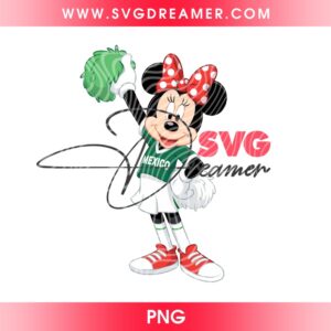 Minnie Mouse Mexico Soccer PNG, Disney Minnie Mouse Fifa World Cup 2026 PNG Design