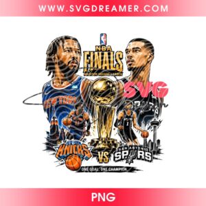 NBA Finals 2026 Knicks VS Spurs PNG Graphic Design, San Antonio Spurs Champions 2026 PNG, New York Knicks 2026 PNG