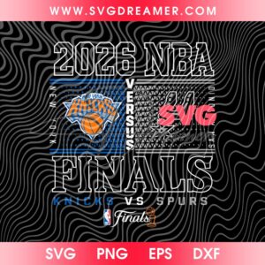 NBA Finals 2026 Knicks VS Spurs SVG, New York Knicks Vs San Antonio Spurs SVG PNG, Finals Champions Basketball 2026 SVG PNG