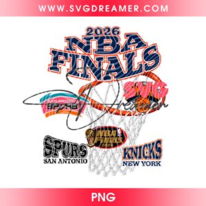 NBA Finals Knicks VS Spurs PNG, Basketball 2026 San Antonio Spurs Vs New York Knicks PNG, NBA Finals Champs Shirt Design PNG