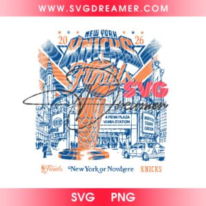 Knicks Finals 2026 New York Or Now Here SVG PNG, New York Knicks Eastern Conference NBA Playoffs 2026 SVG PNG