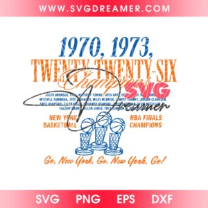 New York Basketball 2026 Championship PNG SVG, Knicks NBA Finals 2026 Champions SVG PNG, Vintage NYC Sports Typography SVG