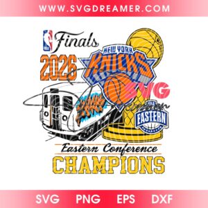 New York Knicks 2026 Eastern Conference Champions SVG PNG, NBA Finals 2026 Knicks Basketball Shirt Design SVG PNG