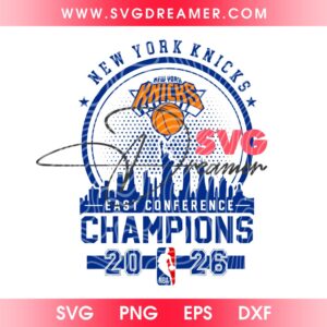 New York Knicks Champions 2026 SVG PNG, East Conference Champions 2026 SVG PNG, NYC NBA Playoffs 2026 SVG PNG Design