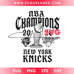 New York Knicks NBA Champions 2026 SVG PNG, Basketball Finals Trophy Vector Clipart SVG PNG 1