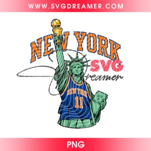 New York Knicks Statue of Liberty 2026 PNG, Basketball Lady Liberty Clipart PNG, Funny New York Basketball PNG