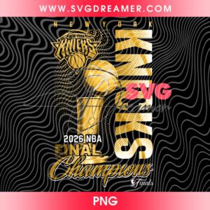 Official New York Knicks 2026 NBA Finals Champions To The World Design PNG, NY Knicks Champions 2026 PNG Halftone Design