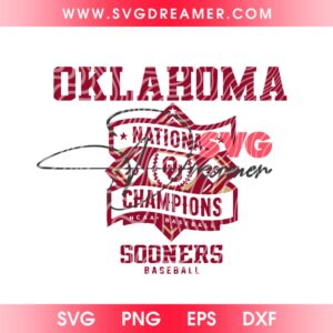 Oklahoma Sooners 2026 NCAA Baseball SVG PNG, OU Sooners Baseball Championship PNG SVG, College World Series PNG SVG
