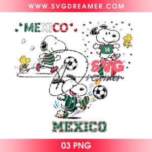 Peanuts Snoopy Mexico Soccer Bundle PNG, Snoopy And Woodstock World Cup 2026 Mexico PNG