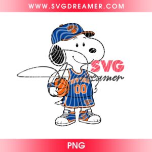 Peanuts Snoopy NY Knicks PNG, New York Knicks Snoopy Dog Cartoon PNG