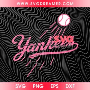 Pink New York Yankees Baseball Logo SVG PNG 2