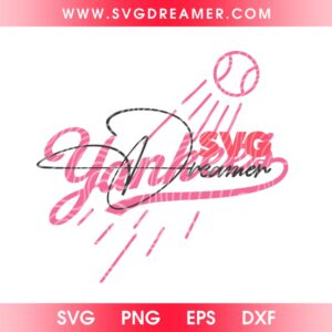 Pink New York Yankees Baseball Logo SVG PNG