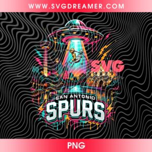 San Antonio Spurs Alien UFO PNG Design Wemby Spurs NBA Finals 2026 Champs PNG Spurs Vs Knicks PNG 2