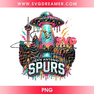 San Antonio Spurs Alien UFO PNG Design, Wemby Spurs NBA Finals 2026 Champs PNG, Spurs Vs Knicks PNG