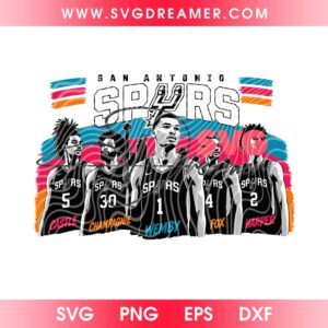San Antonio Spurs Team NBA Finals 2026 SVG PNG, Victor Wembanyama Spurs PNG SVG, Spurs Basketball Players SVG PNG
