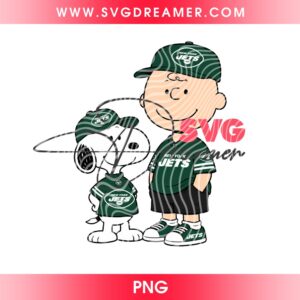 Snoopy And Charlie Brown New York Jets PNG, Peanuts Snoopy NFL Football NY Jets PNG