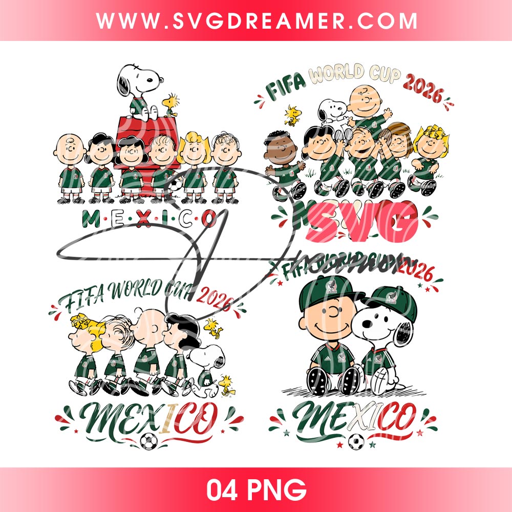 Snoopy And Friends Mexico Soccer PNG Bundle, FIFA World Cup Mexico Peanuts Cartoon 2026 PNG 10 Snoopy And Friends Mexico Soccer PNG Bundle, FIFA World Cup Mexico Peanuts Cartoon 2026 PNG