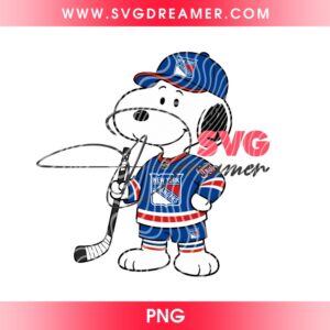 Snoopy New York Rangers Hockey PNG, NHL NY Rangers Hockey Peanuts Snoopy PNG