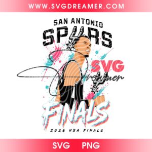 Spurs Finals Victor Wembanyama Design SVG PNG, San Antonio Spurs NBA Playoffs 2026 PNG SVG