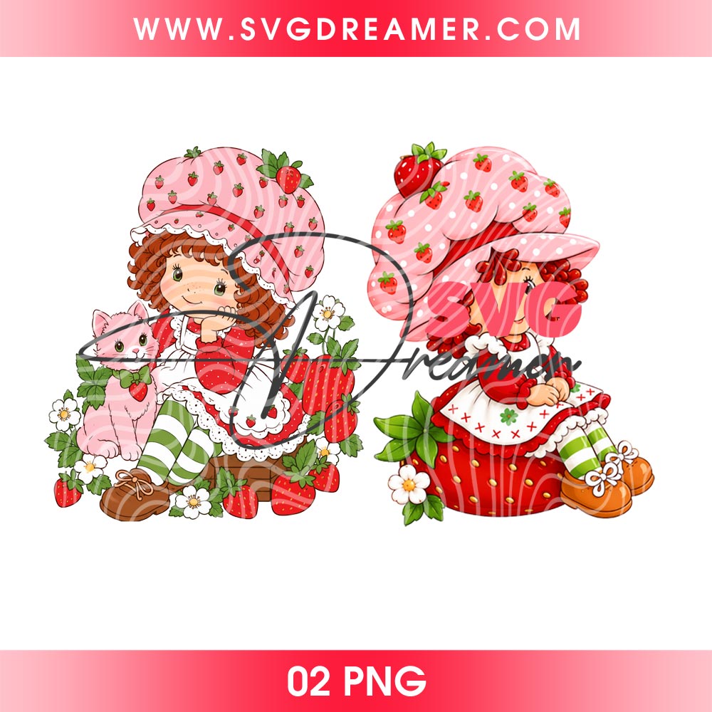 Strawberry Shortcake Cartoon Design PNG 2 Strawberry Shortcake Cartoon Design PNG