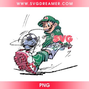 Super Mario Mexico Soccer Player PNG, Mexico Cartoon 2026 PNG Design, Viva Mexico Soccer Graphic PNG