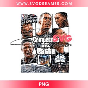 Tim Duncan San Antonio Spurs GTA PNG Design, Campeones del Oeste Basketball PNG File, 2026 Western Conference Champions PNG Shirt Design