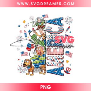 Toy Story 5 America 4th of July PNG, Toy Story Friends Independence Day PNG, 250th Years Anniversary America PNG 3 Toy Story 5 America 4th of July PNG 1