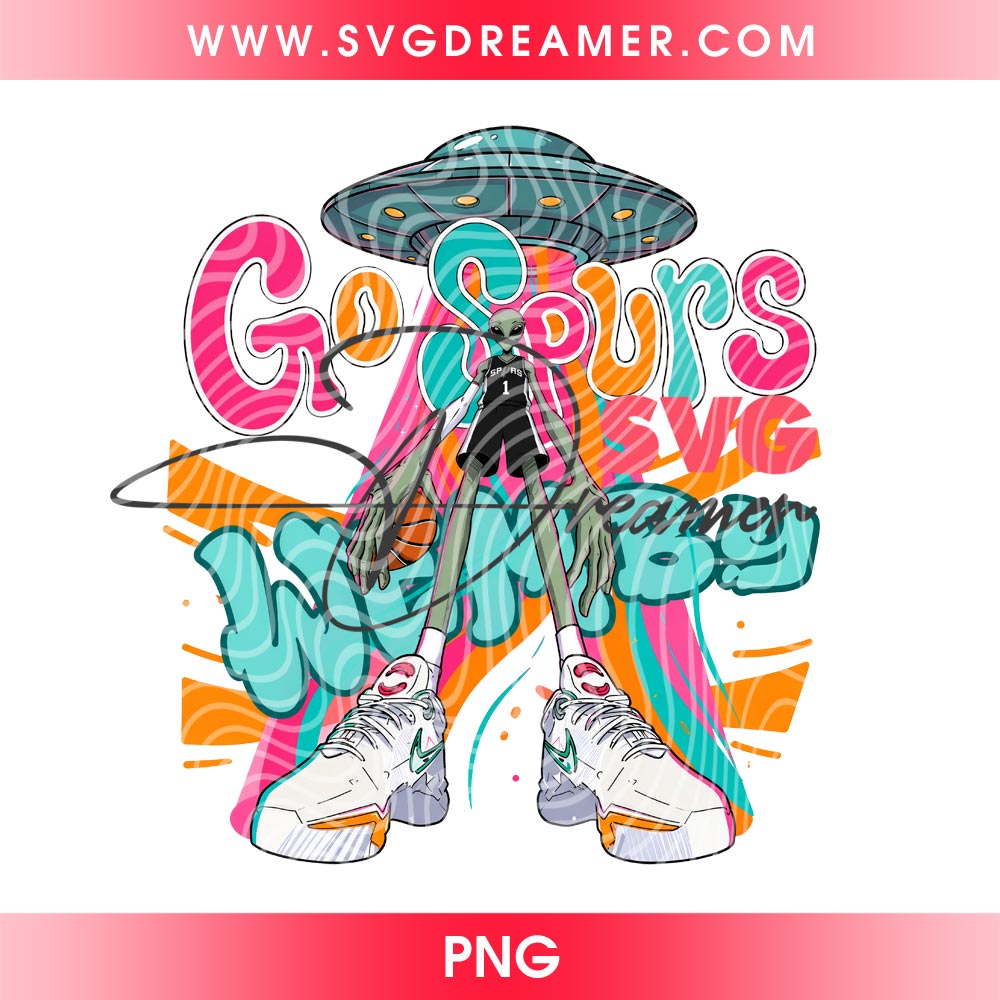 UFO Alien Go Spurs Wemby PNG, San Antonio Basketball Alien Wembanyama PNG, NBA Finals Champs Spurs PNG 1 UFO Alien Go Spurs Wemby PNG, San Antonio Basketball Alien Wembanyama PNG, NBA Finals Champs Spurs PNG