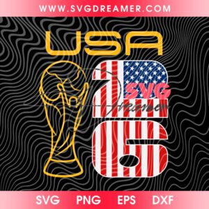 USA 2026 Soccer World Cup Trophy American Flag SVG PNG