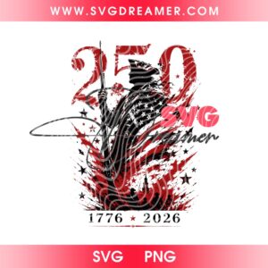 USA 250 1776 2026 Patriotic SVG PNG Design 1