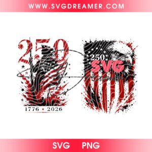 USA 250 1776 2026 Patriotic SVG PNG Design, Tactical American Flag Military Style USA Graphic SVG, 4th of July 2026 SVG PNG
