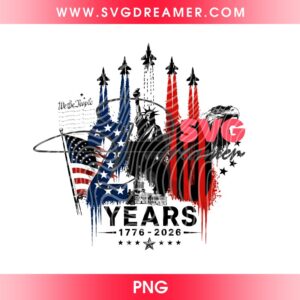 USA 250th Anniversary Shirt Design PNG, Semiquincentennial 1776-2026 PNG
