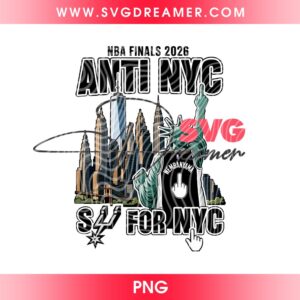 Victor Wembanyama Anti NYC PNG Design, San Antonio Spurs Statue of Liberty Middle Finger PNG File