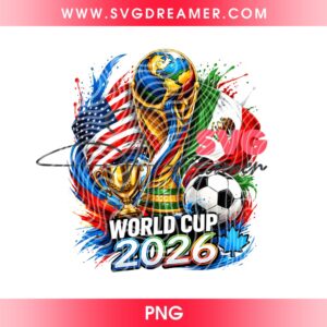World Cup 2026 USA Canada Mexico PNG, FIFA World Cup Soccer Trophy Design PNG